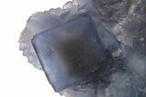 Blue and Purple Cubic Fluorite Crystal Cluster - Afghanistan #354668-1